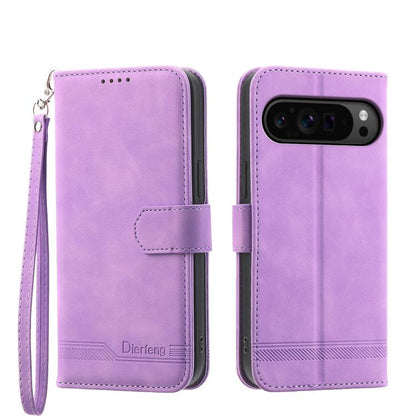 Dierfeng Dream Line TPU Hybrid PU Leather Phone Case, For Google Pixel 11 Pro XL, For Google Pixel 11 / Pixel 11 Pro, For Google Pixel 10a, For Google Pixel 9a, For Google Pixel 9 Pro, For Google Pixel 9, For Google Pixel 8a