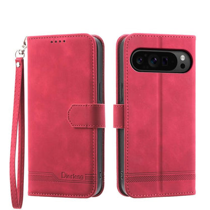 Dierfeng Dream Line TPU Hybrid PU Leather Phone Case, For Google Pixel 11 Pro XL, For Google Pixel 11 / Pixel 11 Pro, For Google Pixel 10a, For Google Pixel 9a, For Google Pixel 9 Pro, For Google Pixel 9, For Google Pixel 8a