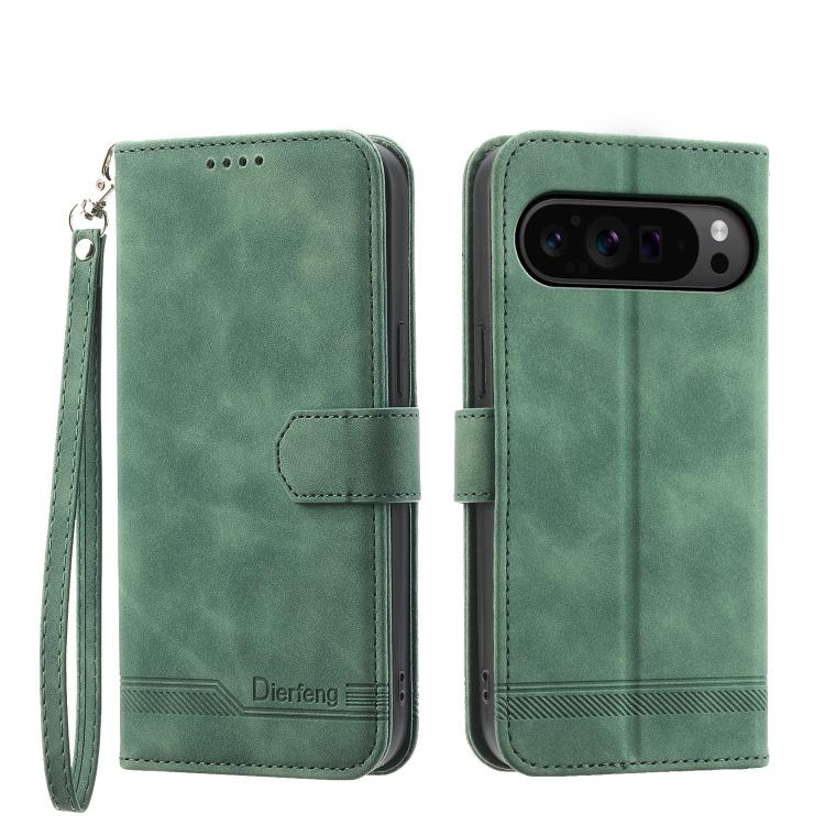 Dierfeng Dream Line TPU Hybrid PU Leather Phone Case, For Google Pixel 11 Pro XL, For Google Pixel 11 / Pixel 11 Pro, For Google Pixel 10a, For Google Pixel 9a, For Google Pixel 9 Pro, For Google Pixel 9, For Google Pixel 8a