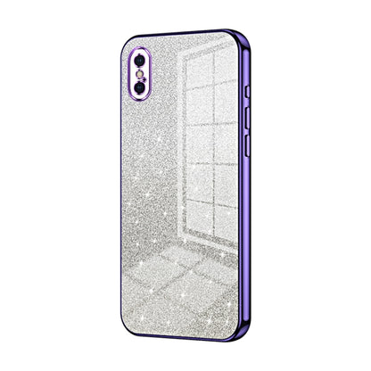 Gradient Glitter Powder Electroplated Phone Case, For iPhone 11 Pro Max, For iPhone 11, For iPhone 11 Pro, For iPhone X / XS, For iPhone XR, For iPhone XS Max, For iPhone 8 Plus / 7 Plus