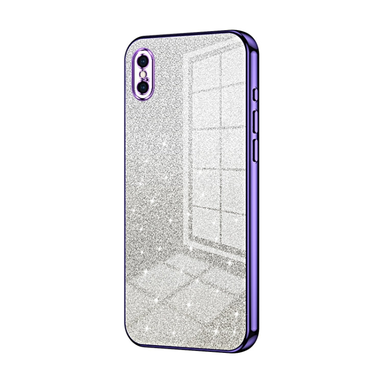 Gradient Glitter Powder Electroplated Phone Case, For iPhone 11 Pro Max, For iPhone 11, For iPhone 11 Pro, For iPhone X / XS, For iPhone XR, For iPhone XS Max, For iPhone 8 Plus / 7 Plus