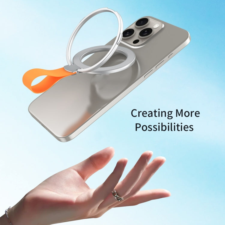 MagSafe Magnetic Pivot Stand Phone Ring Holder, Style 1 Silver, Style 1 Black + Orange, Style 1 Silver + Orange, Style 1 Black