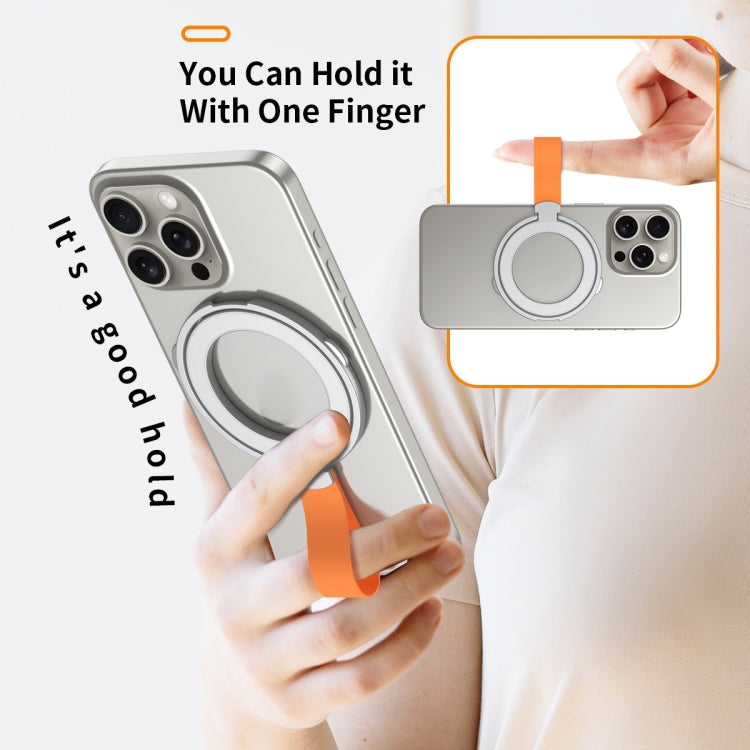 MagSafe Magnetic Pivot Stand Phone Ring Holder, Style 1 Silver, Style 1 Black + Orange, Style 1 Silver + Orange, Style 1 Black
