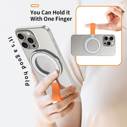 MagSafe Magnetic Pivot Stand Phone Ring Holder, Style 1 Silver, Style 1 Black + Orange, Style 1 Silver + Orange, Style 1 Black