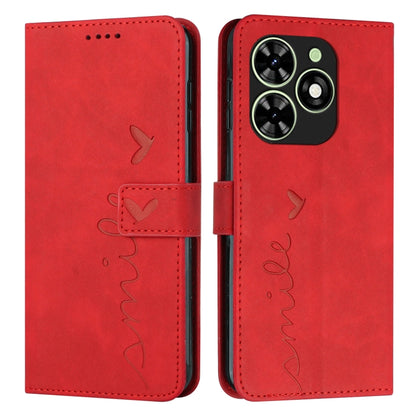 Skin Feel Heart Embossed Leather Phone Case with Long Lanyard, For Tecno Spark Go 5G 2025 Global, For Tecno Camon 30 Premier, For Tecno Pova 6, For Tecno Camon 30 Pro 5G, For Tecno Camon 30 4G / 5G, For Tecno Pova 6 Pro, For Tecno Spark 20 Pro+        ...