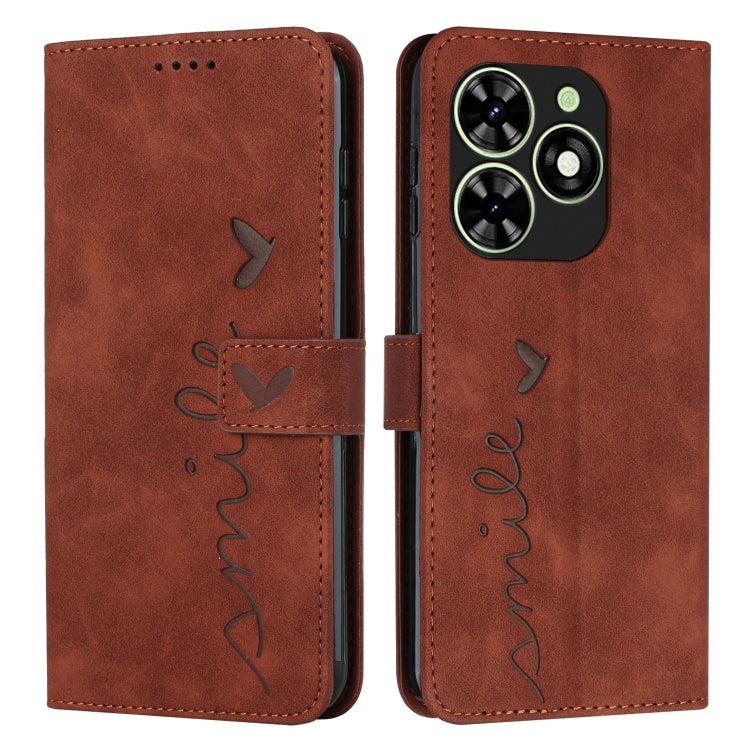 Skin Feel Heart Embossed Leather Phone Case with Long Lanyard, For Tecno Spark Go 5G 2025 Global, For Tecno Camon 30 Premier, For Tecno Pova 6, For Tecno Camon 30 Pro 5G, For Tecno Camon 30 4G / 5G, For Tecno Pova 6 Pro, For Tecno Spark 20 Pro+        ...