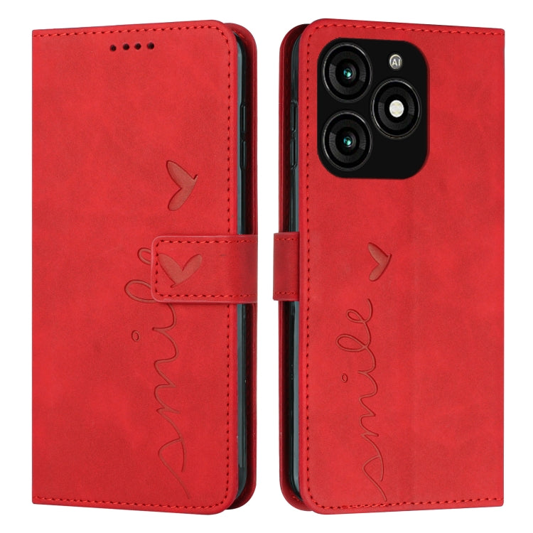 Skin Feel Heart Embossed Leather Phone Case with Long Lanyard, For Tecno Spark Go 5G 2025 Global, For Tecno Camon 30 Premier, For Tecno Pova 6, For Tecno Camon 30 Pro 5G, For Tecno Camon 30 4G / 5G, For Tecno Pova 6 Pro, For Tecno Spark 20 Pro+        ...