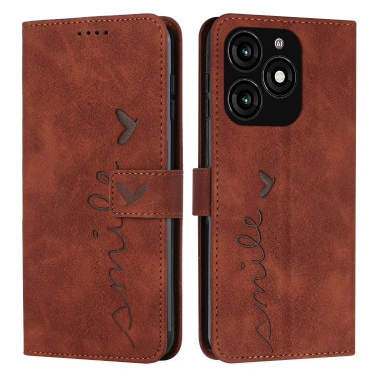 Skin Feel Heart Embossed Leather Phone Case with Long Lanyard, For Tecno Spark Go 5G 2025 Global, For Tecno Camon 30 Premier, For Tecno Pova 6, For Tecno Camon 30 Pro 5G, For Tecno Camon 30 4G / 5G, For Tecno Pova 6 Pro, For Tecno Spark 20 Pro+        ...