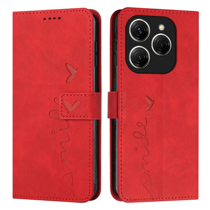 Skin Feel Heart Embossed Leather Phone Case with Long Lanyard, For Tecno Spark Go 5G 2025 Global, For Tecno Camon 30 Premier, For Tecno Pova 6, For Tecno Camon 30 Pro 5G, For Tecno Camon 30 4G / 5G, For Tecno Pova 6 Pro, For Tecno Spark 20 Pro+        ...