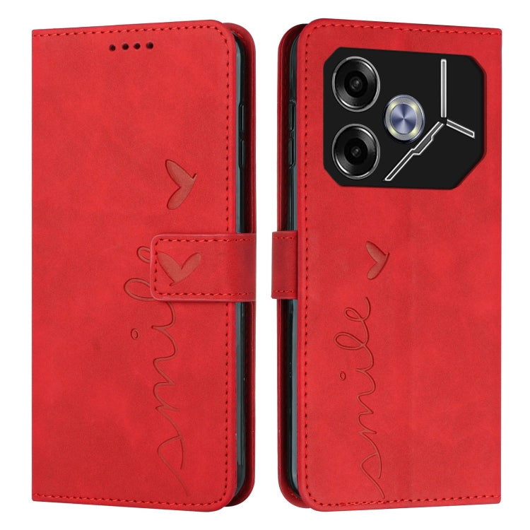 Skin Feel Heart Embossed Leather Phone Case with Long Lanyard, For Tecno Spark Go 5G 2025 Global, For Tecno Camon 30 Premier, For Tecno Pova 6, For Tecno Camon 30 Pro 5G, For Tecno Camon 30 4G / 5G, For Tecno Pova 6 Pro, For Tecno Spark 20 Pro+        ...