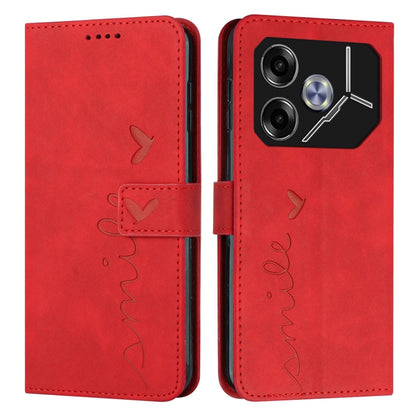 Skin Feel Heart Embossed Leather Phone Case with Long Lanyard, For Tecno Spark Go 5G 2025 Global, For Tecno Camon 30 Premier, For Tecno Pova 6, For Tecno Camon 30 Pro 5G, For Tecno Camon 30 4G / 5G, For Tecno Pova 6 Pro, For Tecno Spark 20 Pro+        ...