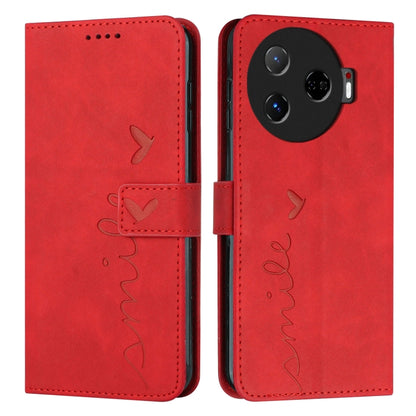 Skin Feel Heart Embossed Leather Phone Case with Long Lanyard, For Tecno Spark Go 5G 2025 Global, For Tecno Camon 30 Premier, For Tecno Pova 6, For Tecno Camon 30 Pro 5G, For Tecno Camon 30 4G / 5G, For Tecno Pova 6 Pro, For Tecno Spark 20 Pro+        ...