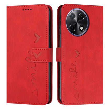 Skin Feel Heart Embossed Leather Phone Case with Long Lanyard, For Tecno Spark 50 5G, For Tenco Pova Slim 5G, For Tecno Spark 40C, For Tecno Pova 7 Pro 5G, For Tecno Pova 7 5G, For Tecno Spark 40 Pro+ 4G, For Tecno Spark 40 Pro 4G, For Tecno Spark 40 4...