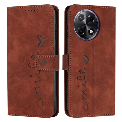 Skin Feel Heart Embossed Leather Phone Case with Long Lanyard, For Tecno Spark 50 5G, For Tenco Pova Slim 5G, For Tecno Spark 40C, For Tecno Pova 7 Pro 5G, For Tecno Pova 7 5G, For Tecno Spark 40 Pro+ 4G, For Tecno Spark 40 Pro 4G, For Tecno Spark 40 4...