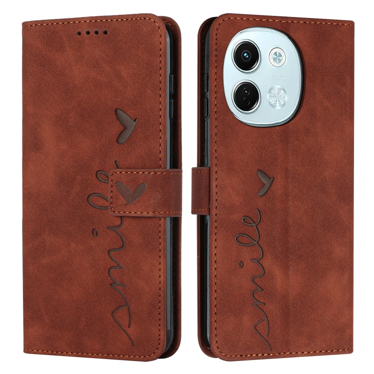 Skin Feel Heart Embossed Leather Phone Case with Long Lanyard, For Tecno Spark 50 5G, For Tenco Pova Slim 5G, For Tecno Spark 40C, For Tecno Pova 7 Pro 5G, For Tecno Pova 7 5G, For Tecno Spark 40 Pro+ 4G, For Tecno Spark 40 Pro 4G, For Tecno Spark 40 4...