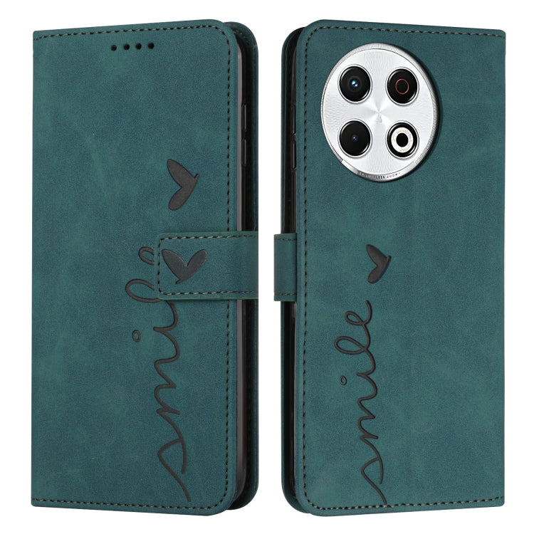 Skin Feel Heart Embossed Leather Phone Case with Long Lanyard, For Tecno Spark 50 5G, For Tenco Pova Slim 5G, For Tecno Spark 40C, For Tecno Pova 7 Pro 5G, For Tecno Pova 7 5G, For Tecno Spark 40 Pro+ 4G, For Tecno Spark 40 Pro 4G, For Tecno Spark 40 4...
