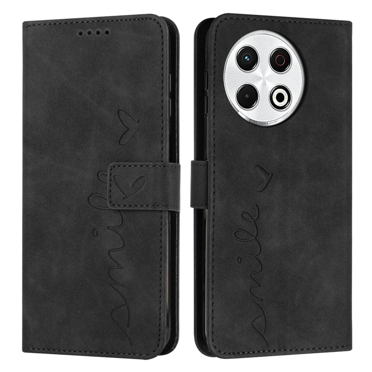 Skin Feel Heart Embossed Leather Phone Case with Long Lanyard, For Tecno Spark 50 5G, For Tenco Pova Slim 5G, For Tecno Spark 40C, For Tecno Pova 7 Pro 5G, For Tecno Pova 7 5G, For Tecno Spark 40 Pro+ 4G, For Tecno Spark 40 Pro 4G, For Tecno Spark 40 4...