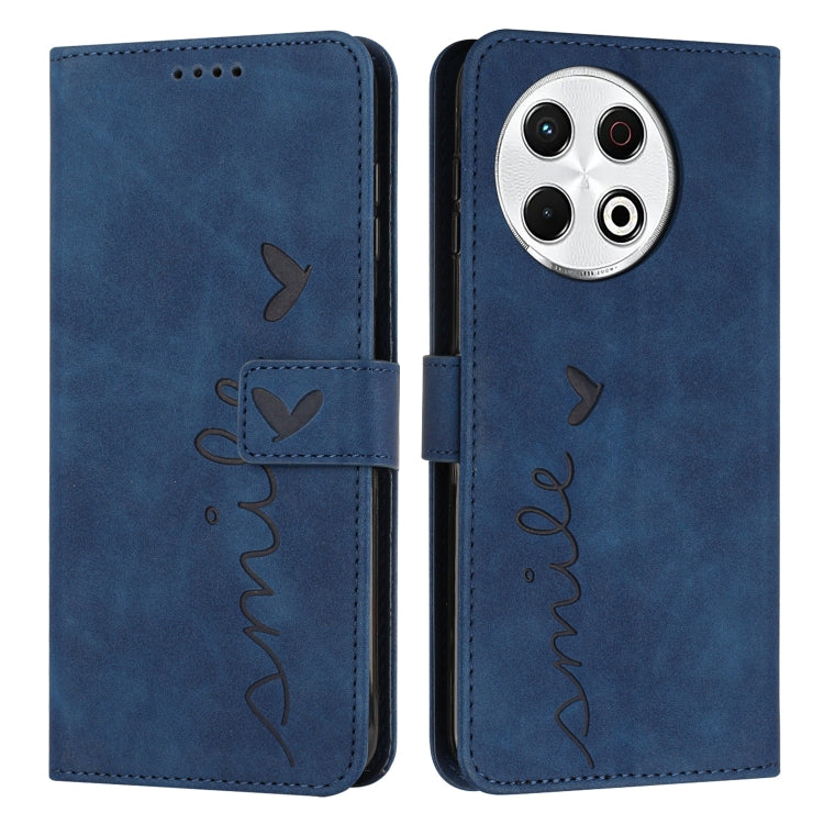 Skin Feel Heart Embossed Leather Phone Case with Long Lanyard, For Tecno Spark 50 5G, For Tenco Pova Slim 5G, For Tecno Spark 40C, For Tecno Pova 7 Pro 5G, For Tecno Pova 7 5G, For Tecno Spark 40 Pro+ 4G, For Tecno Spark 40 Pro 4G, For Tecno Spark 40 4...