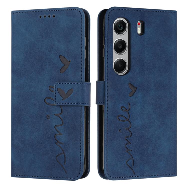 Skin Feel Heart Embossed Leather Phone Case with Long Lanyard, For Tecno Spark 50 5G, For Tenco Pova Slim 5G, For Tecno Spark 40C, For Tecno Pova 7 Pro 5G, For Tecno Pova 7 5G, For Tecno Spark 40 Pro+ 4G, For Tecno Spark 40 Pro 4G, For Tecno Spark 40 4...