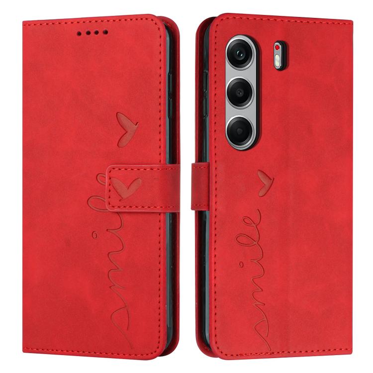 Skin Feel Heart Embossed Leather Phone Case with Long Lanyard, For Tecno Spark 50 5G, For Tenco Pova Slim 5G, For Tecno Spark 40C, For Tecno Pova 7 Pro 5G, For Tecno Pova 7 5G, For Tecno Spark 40 Pro+ 4G, For Tecno Spark 40 Pro 4G, For Tecno Spark 40 4...