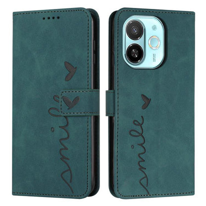 Skin Feel Heart Embossed Leather Phone Case with Long Lanyard, For Tecno Spark 50 5G, For Tenco Pova Slim 5G, For Tecno Spark 40C, For Tecno Pova 7 Pro 5G, For Tecno Pova 7 5G, For Tecno Spark 40 Pro+ 4G, For Tecno Spark 40 Pro 4G, For Tecno Spark 40 4...