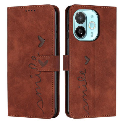 Skin Feel Heart Embossed Leather Phone Case with Long Lanyard, For Tecno Spark 50 5G, For Tenco Pova Slim 5G, For Tecno Spark 40C, For Tecno Pova 7 Pro 5G, For Tecno Pova 7 5G, For Tecno Spark 40 Pro+ 4G, For Tecno Spark 40 Pro 4G, For Tecno Spark 40 4...