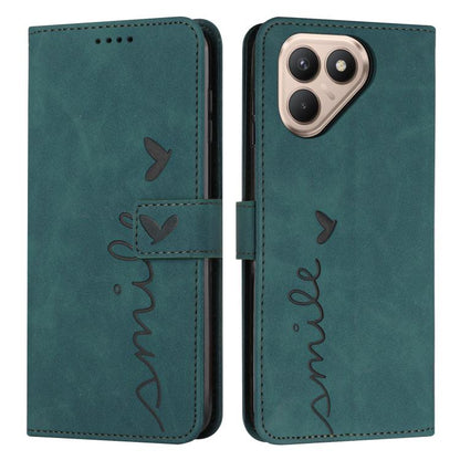 Skin Feel Heart Embossed Leather Phone Case with Long Lanyard, For Tecno Spark 50 5G, For Tenco Pova Slim 5G, For Tecno Spark 40C, For Tecno Pova 7 Pro 5G, For Tecno Pova 7 5G, For Tecno Spark 40 Pro+ 4G, For Tecno Spark 40 Pro 4G, For Tecno Spark 40 4...