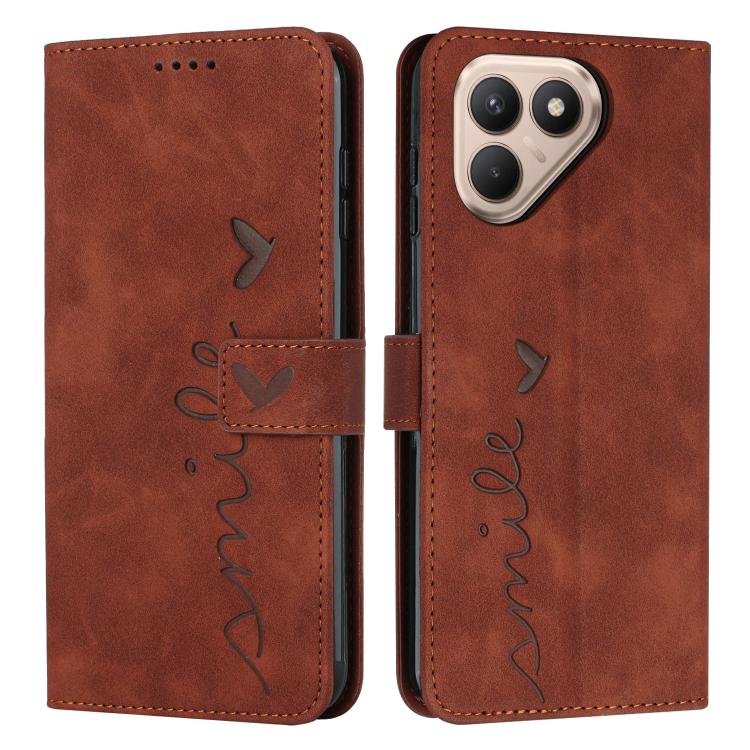 Skin Feel Heart Embossed Leather Phone Case with Long Lanyard, For Tecno Spark 50 5G, For Tenco Pova Slim 5G, For Tecno Spark 40C, For Tecno Pova 7 Pro 5G, For Tecno Pova 7 5G, For Tecno Spark 40 Pro+ 4G, For Tecno Spark 40 Pro 4G, For Tecno Spark 40 4...