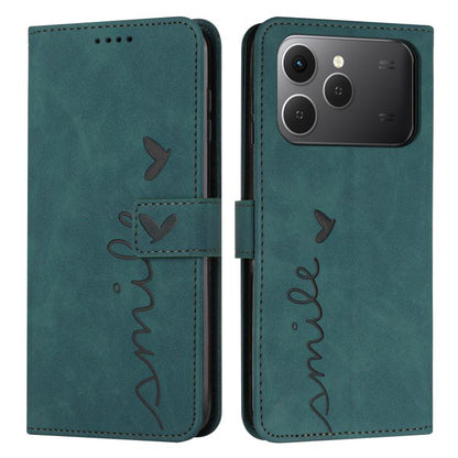 Skin Feel Heart Embossed Leather Phone Case with Long Lanyard, For Tecno Spark 50 5G, For Tenco Pova Slim 5G, For Tecno Spark 40C, For Tecno Pova 7 Pro 5G, For Tecno Pova 7 5G, For Tecno Spark 40 Pro+ 4G, For Tecno Spark 40 Pro 4G, For Tecno Spark 40 4...