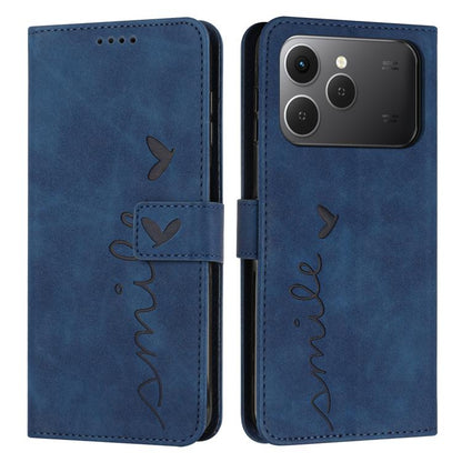 Skin Feel Heart Embossed Leather Phone Case with Long Lanyard, For Tecno Spark 50 5G, For Tenco Pova Slim 5G, For Tecno Spark 40C, For Tecno Pova 7 Pro 5G, For Tecno Pova 7 5G, For Tecno Spark 40 Pro+ 4G, For Tecno Spark 40 Pro 4G, For Tecno Spark 40 4...