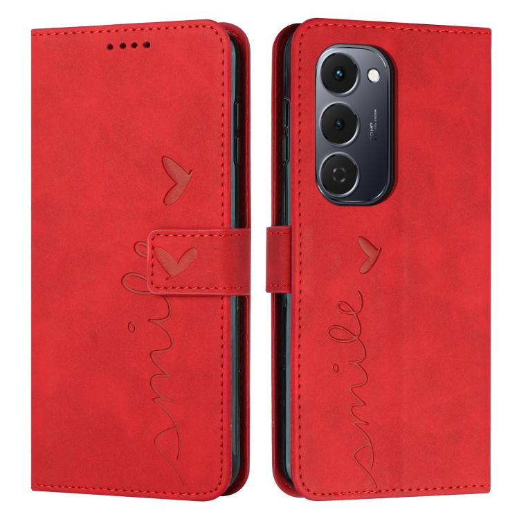 Skin Feel Heart Embossed Leather Phone Case with Long Lanyard, For Tecno Spark 50 5G, For Tenco Pova Slim 5G, For Tecno Spark 40C, For Tecno Pova 7 Pro 5G, For Tecno Pova 7 5G, For Tecno Spark 40 Pro+ 4G, For Tecno Spark 40 Pro 4G, For Tecno Spark 40 4...