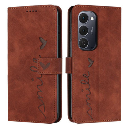 Skin Feel Heart Embossed Leather Phone Case with Long Lanyard, For Tecno Spark 50 5G, For Tenco Pova Slim 5G, For Tecno Spark 40C, For Tecno Pova 7 Pro 5G, For Tecno Pova 7 5G, For Tecno Spark 40 Pro+ 4G, For Tecno Spark 40 Pro 4G, For Tecno Spark 40 4...