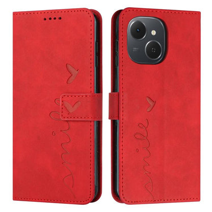 Skin Feel Heart Embossed Leather Phone Case with Long Lanyard, For Tecno Spark 50 5G, For Tenco Pova Slim 5G, For Tecno Spark 40C, For Tecno Pova 7 Pro 5G, For Tecno Pova 7 5G, For Tecno Spark 40 Pro+ 4G, For Tecno Spark 40 Pro 4G, For Tecno Spark 40 4...