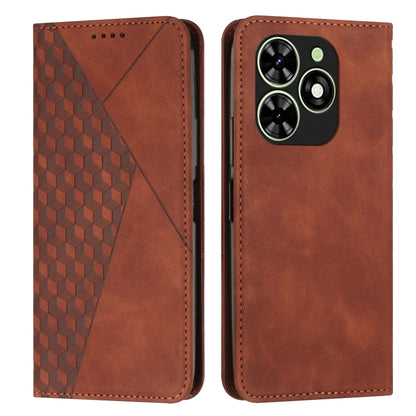 Diamond Splicing Skin Feel Magnetic Leather Phone Case, For Tecno Spark Go 2024 / POP 8