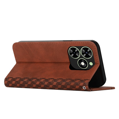 Diamond Splicing Skin Feel Magnetic Leather Phone Case, For Tecno Spark Go 2024 / POP 8