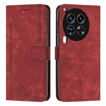 Skin Feel Stripe Pattern Leather Phone Case with Lanyard, For Tecno Camon 40 Pro 5G, For Tecno Spark 30C 5G / Pop 9 5G, For Tecno Camon 30S, For Tecno Spark 30 Pro, For Tecno Spark 30 5G, For Tecno Spark 30 4G, For Tecno Spark Go 5G 2025 Global        ...