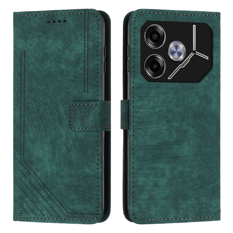 Skin Feel Stripe Pattern Leather Phone Case with Lanyard, For Tecno Camon 40 Pro 5G, For Tecno Spark 30C 5G / Pop 9 5G, For Tecno Camon 30S, For Tecno Spark 30 Pro, For Tecno Spark 30 5G, For Tecno Spark 30 4G, For Tecno Spark Go 5G 2025 Global        ...