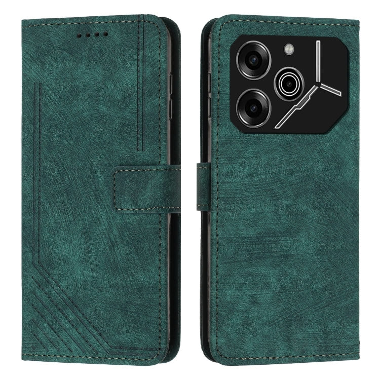 Skin Feel Stripe Pattern Leather Phone Case with Lanyard, For Tecno Camon 40 Pro 5G, For Tecno Spark 30C 5G / Pop 9 5G, For Tecno Camon 30S, For Tecno Spark 30 Pro, For Tecno Spark 30 5G, For Tecno Spark 30 4G, For Tecno Spark Go 5G 2025 Global        ...