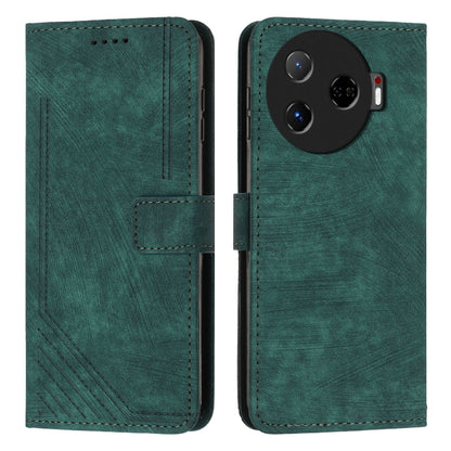 Skin Feel Stripe Pattern Leather Phone Case with Lanyard, For Tecno Camon 40 Pro 5G, For Tecno Spark 30C 5G / Pop 9 5G, For Tecno Camon 30S, For Tecno Spark 30 Pro, For Tecno Spark 30 5G, For Tecno Spark 30 4G, For Tecno Spark Go 5G 2025 Global        ...