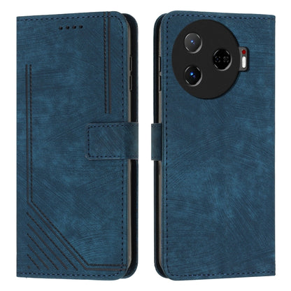 Skin Feel Stripe Pattern Leather Phone Case with Lanyard, For Tecno Camon 40 Pro 5G, For Tecno Spark 30C 5G / Pop 9 5G, For Tecno Camon 30S, For Tecno Spark 30 Pro, For Tecno Spark 30 5G, For Tecno Spark 30 4G, For Tecno Spark Go 5G 2025 Global        ...