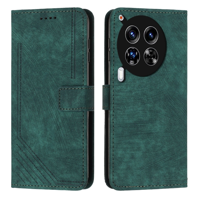 Skin Feel Stripe Pattern Leather Phone Case with Lanyard, For Tecno Camon 40 Pro 5G, For Tecno Spark 30C 5G / Pop 9 5G, For Tecno Camon 30S, For Tecno Spark 30 Pro, For Tecno Spark 30 5G, For Tecno Spark 30 4G, For Tecno Spark Go 5G 2025 Global        ...