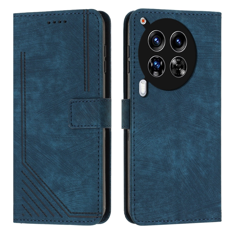 Skin Feel Stripe Pattern Leather Phone Case with Lanyard, For Tecno Camon 40 Pro 5G, For Tecno Spark 30C 5G / Pop 9 5G, For Tecno Camon 30S, For Tecno Spark 30 Pro, For Tecno Spark 30 5G, For Tecno Spark 30 4G, For Tecno Spark Go 5G 2025 Global        ...