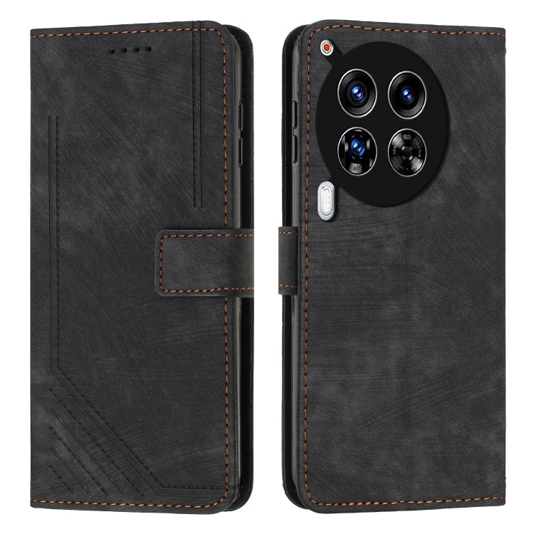 Skin Feel Stripe Pattern Leather Phone Case with Lanyard, For Tecno Camon 40 Pro 5G, For Tecno Spark 30C 5G / Pop 9 5G, For Tecno Camon 30S, For Tecno Spark 30 Pro, For Tecno Spark 30 5G, For Tecno Spark 30 4G, For Tecno Spark Go 5G 2025 Global        ...
