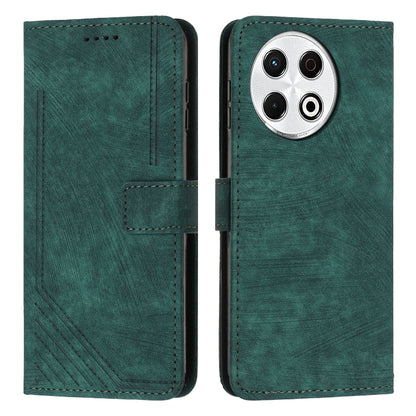 Skin Feel Stripe Pattern Leather Phone Case with Lanyard, For Tecno Camon 40 Pro 5G, For Tecno Spark 30C 5G / Pop 9 5G, For Tecno Camon 30S, For Tecno Spark 30 Pro, For Tecno Spark 30 5G, For Tecno Spark 30 4G, For Tecno Spark Go 5G 2025 Global        ...
