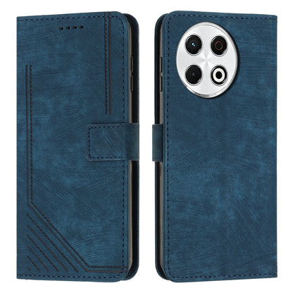 Skin Feel Stripe Pattern Leather Phone Case with Lanyard, For Tecno Camon 40 Pro 5G, For Tecno Spark 30C 5G / Pop 9 5G, For Tecno Camon 30S, For Tecno Spark 30 Pro, For Tecno Spark 30 5G, For Tecno Spark 30 4G, For Tecno Spark Go 5G 2025 Global        ...