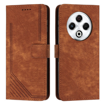 Skin Feel Stripe Pattern Leather Phone Case with Lanyard, For Tecno Camon 40 Pro 5G, For Tecno Spark 30C 5G / Pop 9 5G, For Tecno Camon 30S, For Tecno Spark 30 Pro, For Tecno Spark 30 5G, For Tecno Spark 30 4G, For Tecno Spark Go 5G 2025 Global        ...