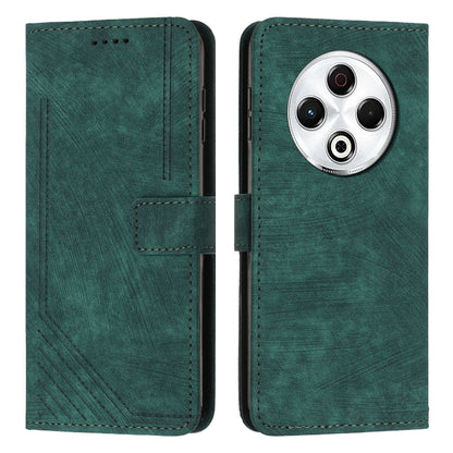 Skin Feel Stripe Pattern Leather Phone Case with Lanyard, For Tecno Camon 40 Pro 5G, For Tecno Spark 30C 5G / Pop 9 5G, For Tecno Camon 30S, For Tecno Spark 30 Pro, For Tecno Spark 30 5G, For Tecno Spark 30 4G, For Tecno Spark Go 5G 2025 Global        ...