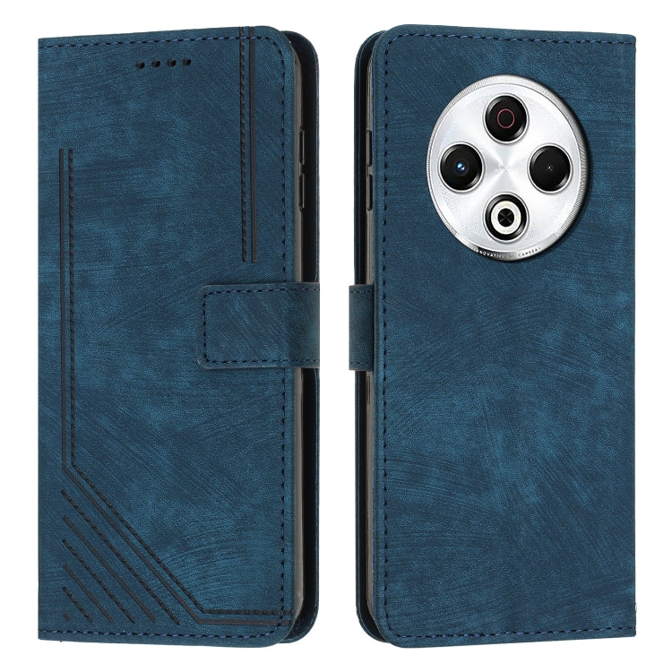 Skin Feel Stripe Pattern Leather Phone Case with Lanyard, For Tecno Camon 40 Pro 5G, For Tecno Spark 30C 5G / Pop 9 5G, For Tecno Camon 30S, For Tecno Spark 30 Pro, For Tecno Spark 30 5G, For Tecno Spark 30 4G, For Tecno Spark Go 5G 2025 Global        ...