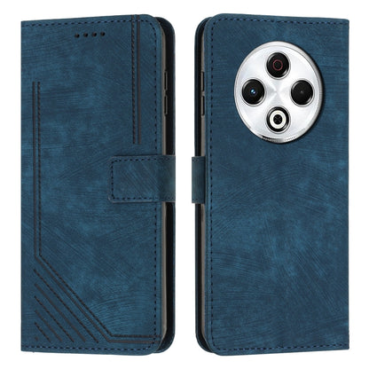 Skin Feel Stripe Pattern Leather Phone Case with Lanyard, For Tecno Camon 40 Pro 5G, For Tecno Spark 30C 5G / Pop 9 5G, For Tecno Camon 30S, For Tecno Spark 30 Pro, For Tecno Spark 30 5G, For Tecno Spark 30 4G, For Tecno Spark Go 5G 2025 Global        ...