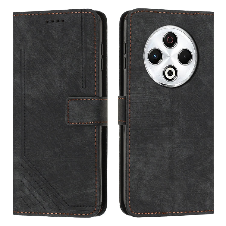 Skin Feel Stripe Pattern Leather Phone Case with Lanyard, For Tecno Camon 40 Pro 5G, For Tecno Spark 30C 5G / Pop 9 5G, For Tecno Camon 30S, For Tecno Spark 30 Pro, For Tecno Spark 30 5G, For Tecno Spark 30 4G, For Tecno Spark Go 5G 2025 Global        ...